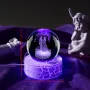 LED Светеща кристална топка/лампа, 3D сензорна-Сватба,Младоженци, снимка 2