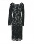 Черна рокля  от дантела на Tara jarmon , снимка 1 - Рокли - 22977163