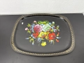 Голям рисуван метален поднос. №7489, снимка 1