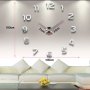 4202 3D стенен часовник със залепващи арабски цифри, снимка 1 - Стенни часовници - 34995102