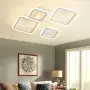 LED Таванна Лампа 24W с 4 Пръстена – Димируема, 3000K–6500K, с Дистанционно – Бяла, снимка 3