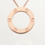 CARTIER Love Rose Gold Large Pendant Дамскo Колие, снимка 13