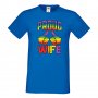 Мъжка тениска Proud Wife multicolor Прайд,Празник.Повод,Изненада , снимка 2