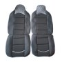 Комплект универсални калъфи за седалки на МПС - 2бр/к-т - черно със сиво, снимка 3