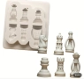 6 фигури за шах шахматни  пешки силиконов молд форма фондан шоколад декор , снимка 2