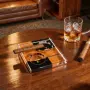 Нов Кристален пепелник за пури COHIBA - за две пури, снимка 1