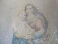 19 век Картина върху платно Мадона, снимка 3