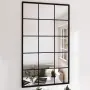 vidaXL Огледало за стена, черно, 100x60 см, метал, снимка 2