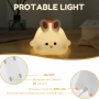 Нощна лед лампа заек Tilihome Rabbit LED Light - сладка заешка лампа, която носи уют, усмивки и спок, снимка 2