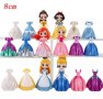 6 принцеси Бел Снежанка Ариел Алиса пластмасови фигурки събличащи рокля играчки обличаща рокли, снимка 1