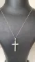 Сребърно синджирче с висулка кръст , снимка 2