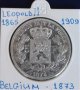 Монета Белгия - 5 Франка 1873 г. Леополд II - Сребро