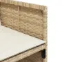 vidaXL Градински комплект с възглавници, 11 части, бежов полиратан, снимка 9