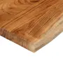 vidaXL Плот за маса, 110x40x3,8 см, правоъгълен, акация масив, жив ръб, снимка 5