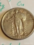 Сребърна монета 25 цента 1923г. Америка рядка за КОЛЕКЦИЯ 67890, снимка 8