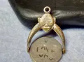 Стар ПЪРВА СВЕТОВНА ВОЙНА ПОСРЕБРЕН БРОНЗОВ ВОЕНЕН ПЕЧАТ - ТАЛИСМАН ДВУСТРАНЕН РЯДЪК 50101, снимка 8