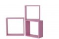 Комплект 3 броя розови етажерки, снимка 1 - Етажерки - 31687848