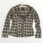 long-sleeve fitted plaid button-up shirt, снимка 2
