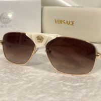 Versace 2021 унисекс слънчеви очила с кожа дамски,мъжки слънчеви очила, снимка 8 - Слънчеви и диоптрични очила - 32200331