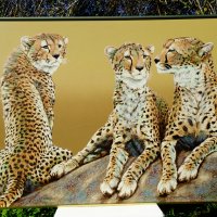 Гепарди Anderson,картина оригинал маслени бои 153 х 103 см., снимка 15 - Картини - 30495189