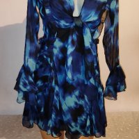 Елегантна рокля в синьо на Asos р-р М , снимка 8 - Рокли - 42614526