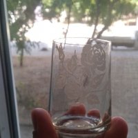 Стъклени ретро чаши, снимка 1 - Чаши - 34119318