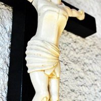 Античен, СЛОНОВА КОСТ Исус Христос (22 см), 45 см разпятие, внушителен, педантичен, кръст, снимка 1 - Статуетки - 42764483