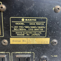 Sanyo DCA 1001 Solid State  Stereo Pre Main Amplifier, снимка 8 - Ресийвъри, усилватели, смесителни пултове - 44751643