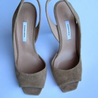 Обувки на висок ток Carven телесен велур н.38, снимка 8 - Дамски обувки на ток - 29562495