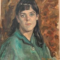 СИМЕОН ГЛОГИНКОВ (1919 - 1997) масло/платно портрет, снимка 3 - Картини - 33839932