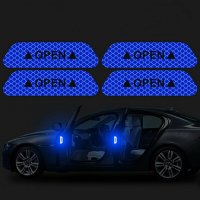 4бр. Светлоотразителнни стикери Open за Автомобил - Синьо, снимка 1 - Аксесоари и консумативи - 33882619