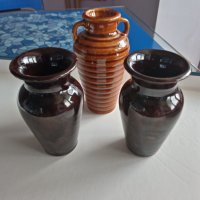 ✅Комплект от две мини вазички и амфора керамика, снимка 6 - Вази - 40643463