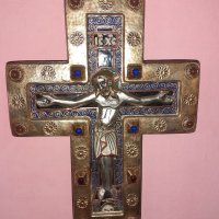 Кръст - Емайл - Morató - Исус Христос, снимка 8 - Антикварни и старинни предмети - 38497223