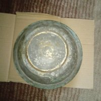 Стара медна чиния Зантопуловъ Варна 310 грама, снимка 1 - Други - 37932921