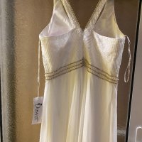 Нова бяла рокля с камъни , снимка 4 - Рокли - 40135616