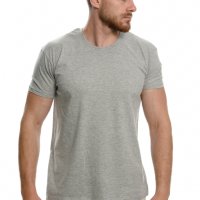 Нова мъжка изчистена тениска в сив цвят, снимка 5 - Тениски - 37670413