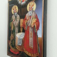 Икона на Св. Св. Кирил и Методий icona Sv. Sv. Kiril i Metodii, снимка 3 - Икони - 14434182