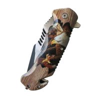 Сгъваем полуавтоматичен нож с резец за колани и шип за стъкло "Орел", снимка 2 - Ножове - 42111317