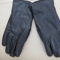 Черни мъжки кожени ръкавици с подплата от естествена кожа,, снимка 7 - Ръкавици - 31594713