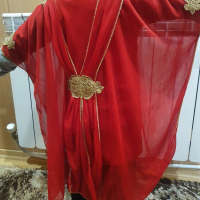 Детска червена рокля за 2-3 год., снимка 4 - Детски рокли и поли - 36449954
