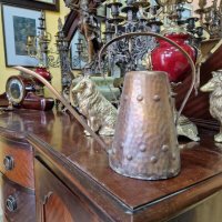 Антикварен английски меден чайник , снимка 1 - Антикварни и старинни предмети - 39485674