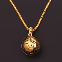 Футболна топка - Колие ( Сребристо или Златисто ), снимка 4 - Колиета, медальони, синджири - 31195458
