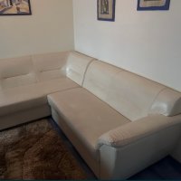 Кожен ъглов диван ляв, снимка 3 - Дивани и мека мебел - 44418275