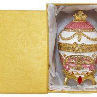 Фаберже стил, кутийки-яйца за бижута в луксозна подаръчна кутия., снимка 6 - Декорация за дома - 42538945