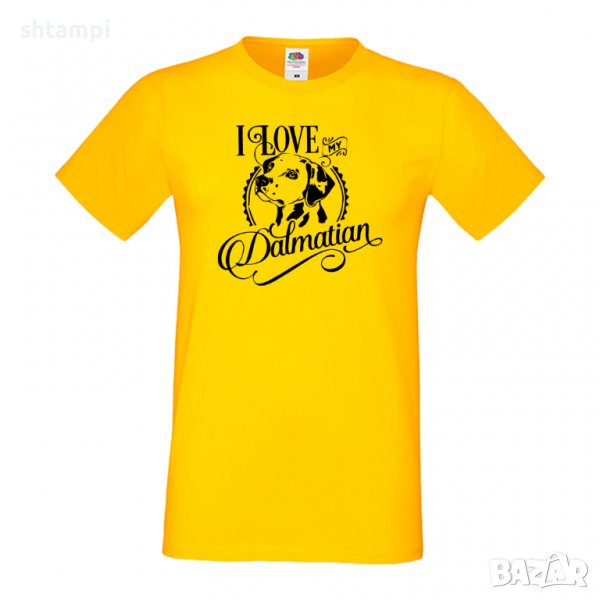 Мъжка тениска I Love My Dalmatian Dog,Куче, животно,подарък,изненада, снимка 1