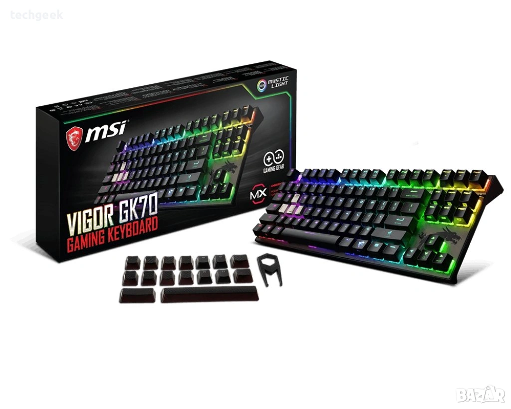 [НОВА] Гейминг клавиатура MSI Vigor GK70 - RGB подсветка, Cherry MX Red, снимка 1