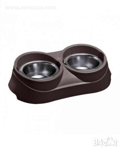 Ferplast - Duo feed 03 - пластмасова поставка с купи 47 / 25 / 13 см., 1700 мл., снимка 1