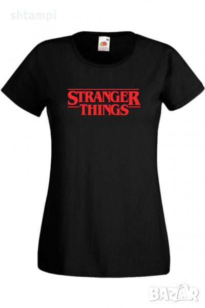 Дамска Тениска Stranger Things Logo,Филм,Сериал,, снимка 1