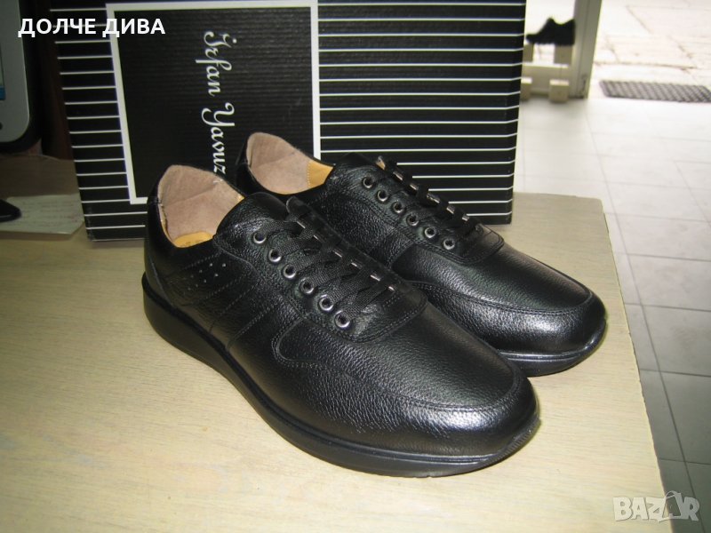 НАМАЛЕНИЕ-Мъжки обувки естествена кожа м.350 черни, снимка 1