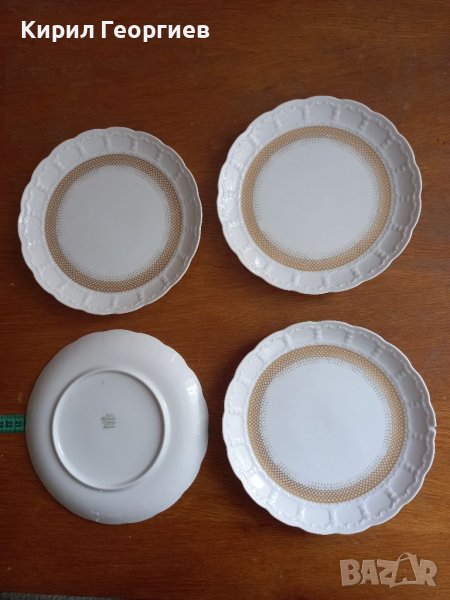 Порцеланови чинии със златен кант , снимка 1